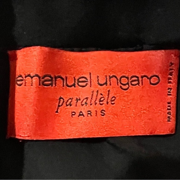 Emanuel Ungaro Parallel Paris Black Ruffled Evening Dress Jacket - Picture 3 of 4